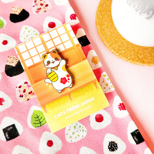 Maneki Enamel Pin - Cats from Japan