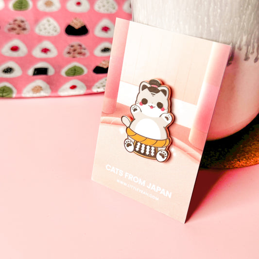 Sumo Enamel Pin - Cats from Japan