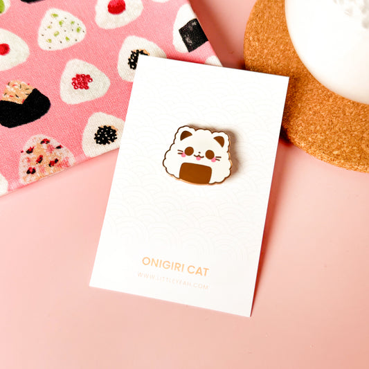 Onigiri Enamel Pin - Cats from Japan