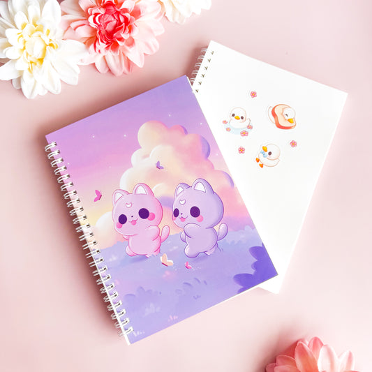 Cats in the meadow - Cute Sticker Book