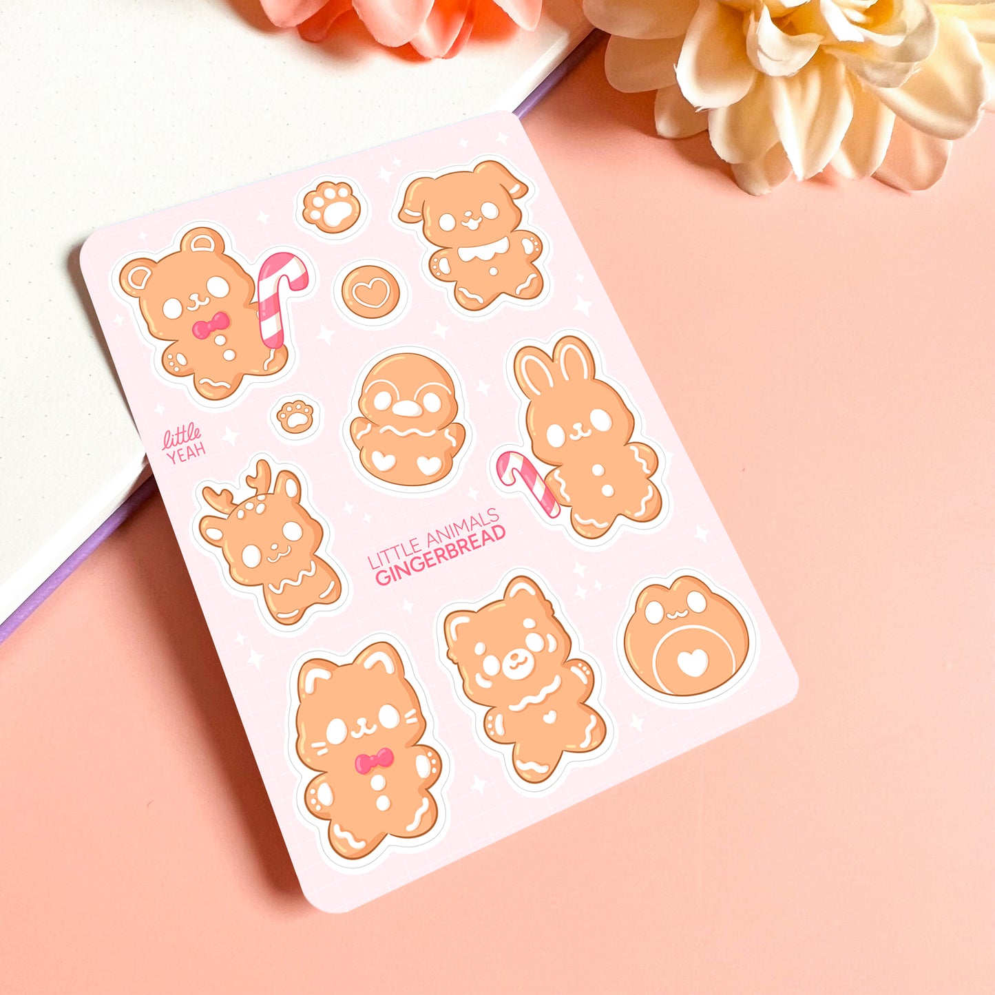 Animals Gingerbread - Cute Sticker Sheet