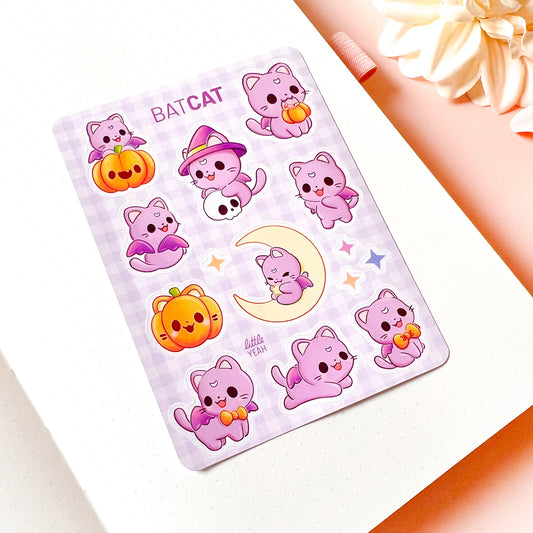 Katzenfledermaus Sticker Sheet