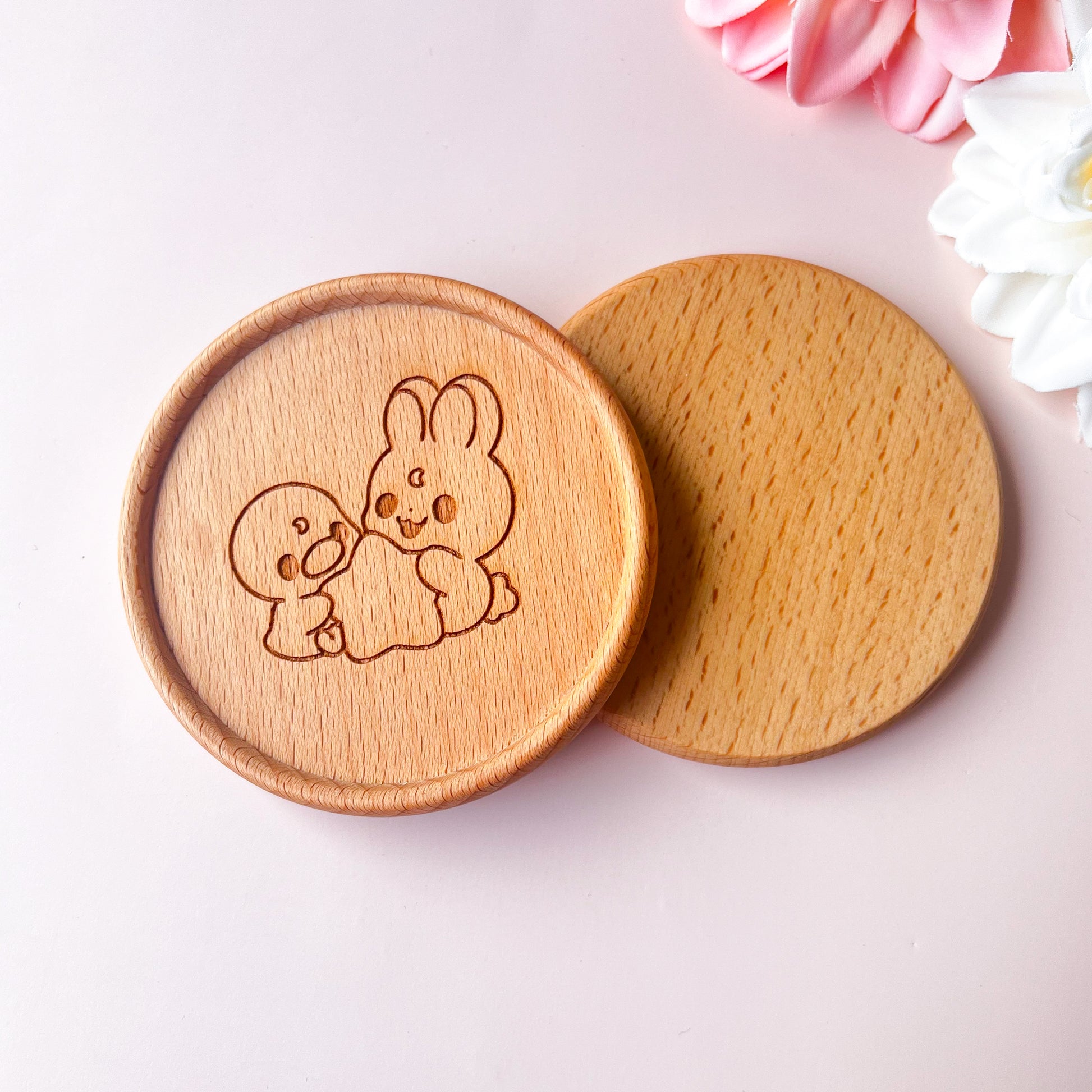 Hase und Ente Untersetzer