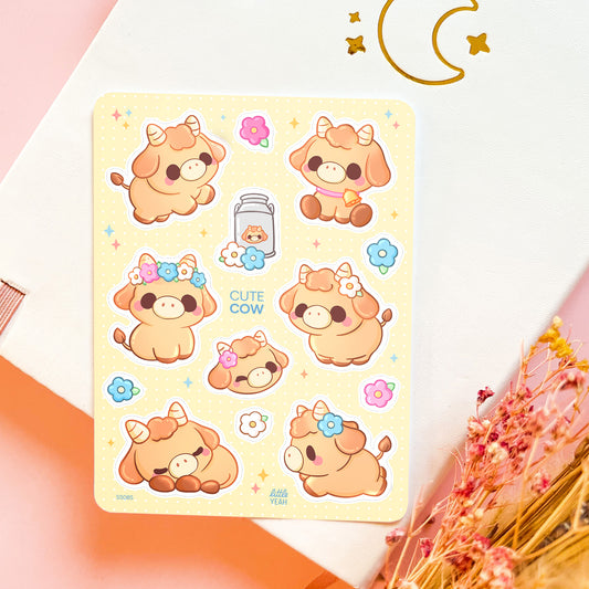 Cute Cow - Cute Sticker Sheet