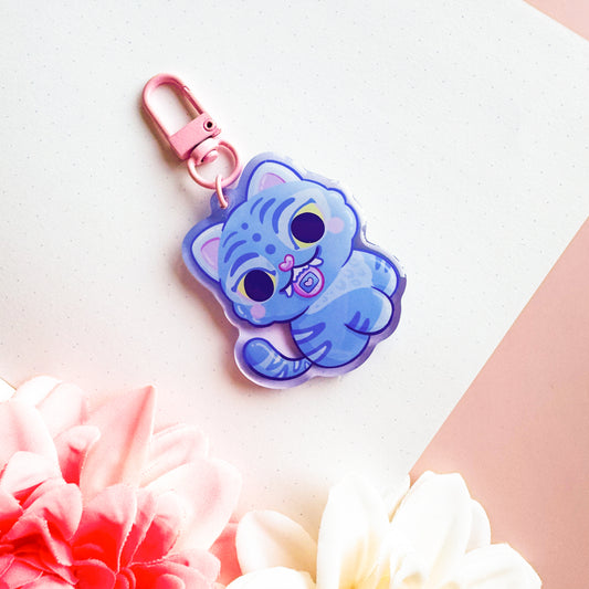 Derpy Tiger - Cute Keychain
