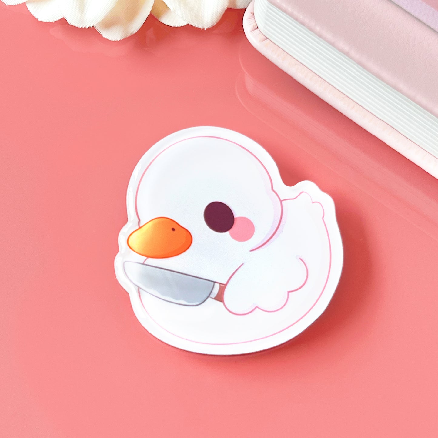 Ente mit Messer Magnet
