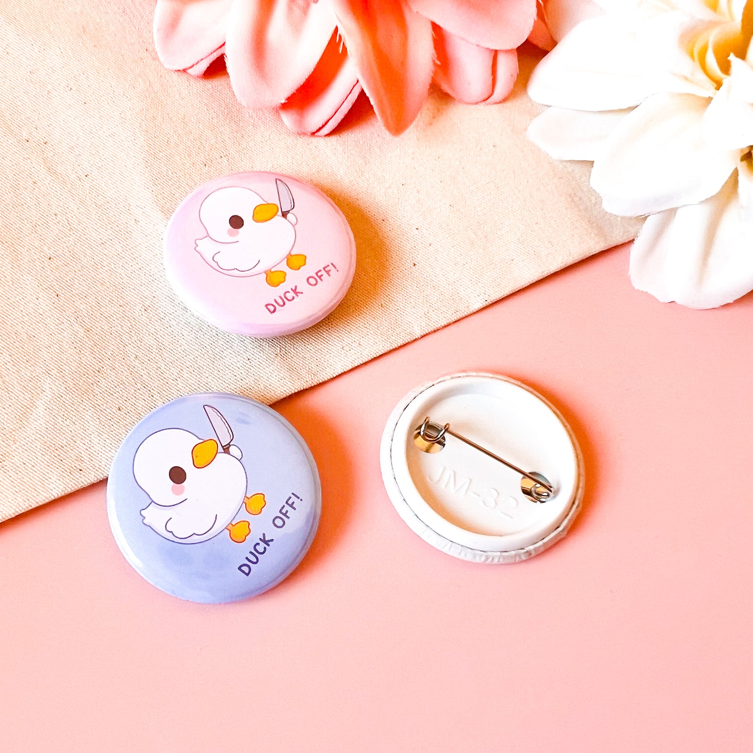 Ente mit Messer Button