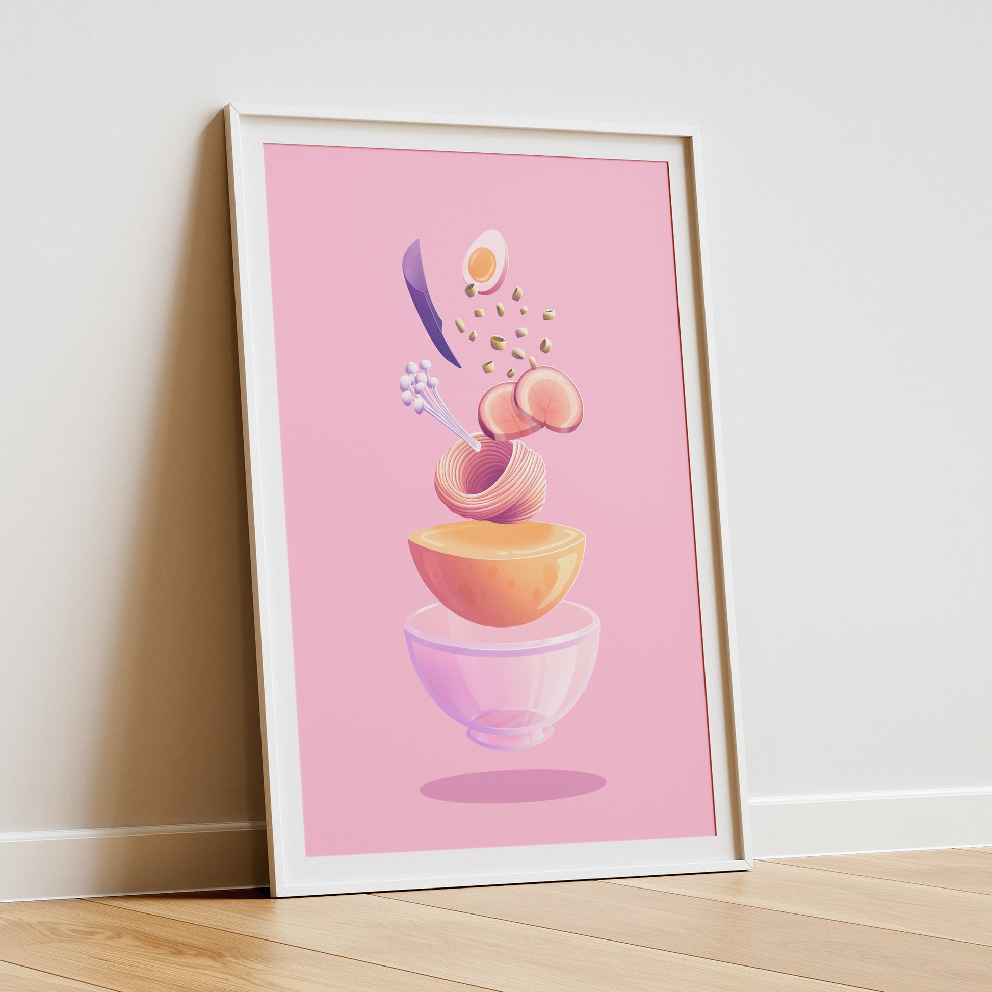 Fliegender Ramen Art Print