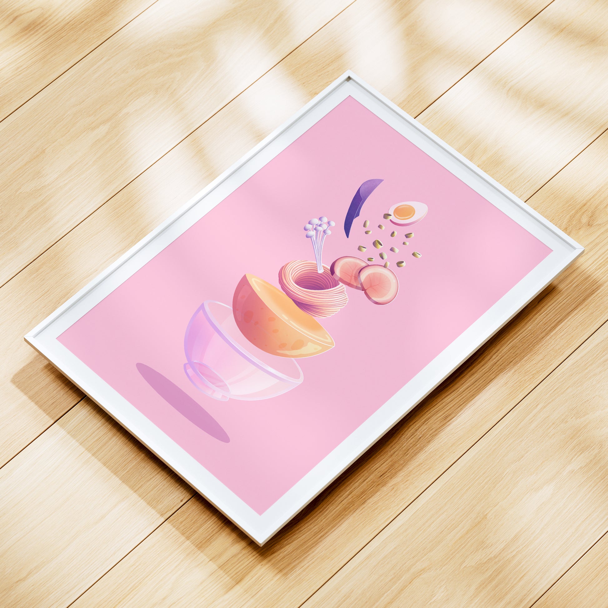 Fliegender Ramen Art Print