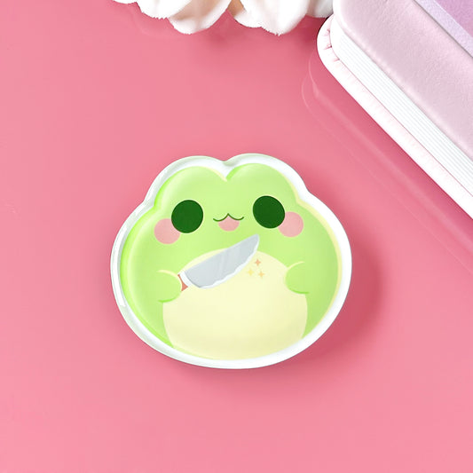 Frosch mit Messer Magnet