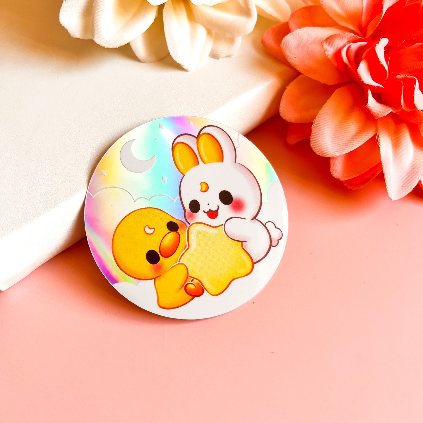 Holografischer Hase mit Ente und Hase