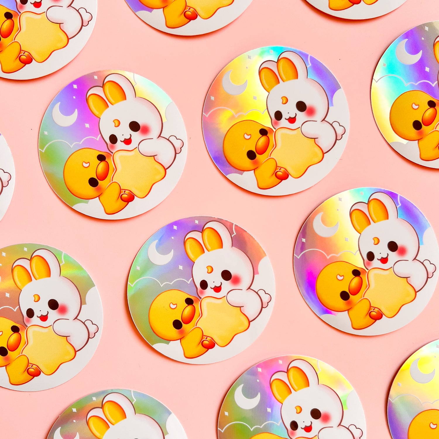 Holografischer Hase mit Ente und Hase