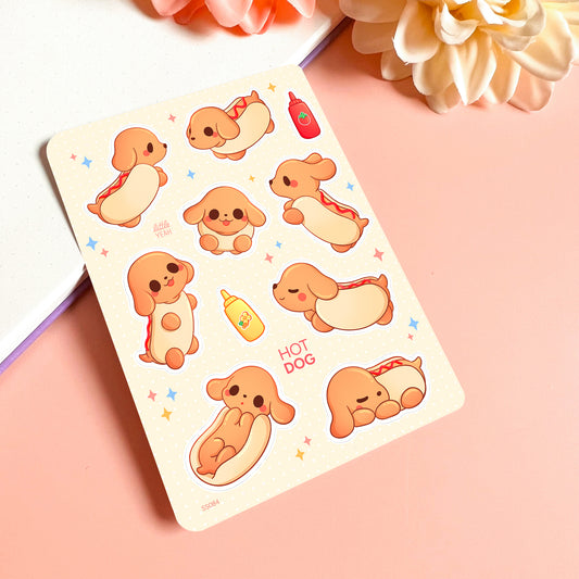 Hot Dog - Cute Sticker Sheet