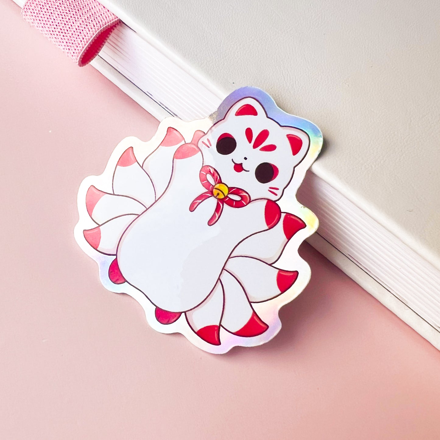 Kitsune Cat - Cute Holographic Vinyl Sticker