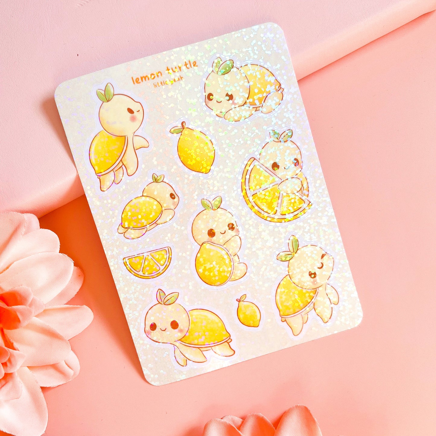 Lemon Turtle - Cute Sticker Sheet