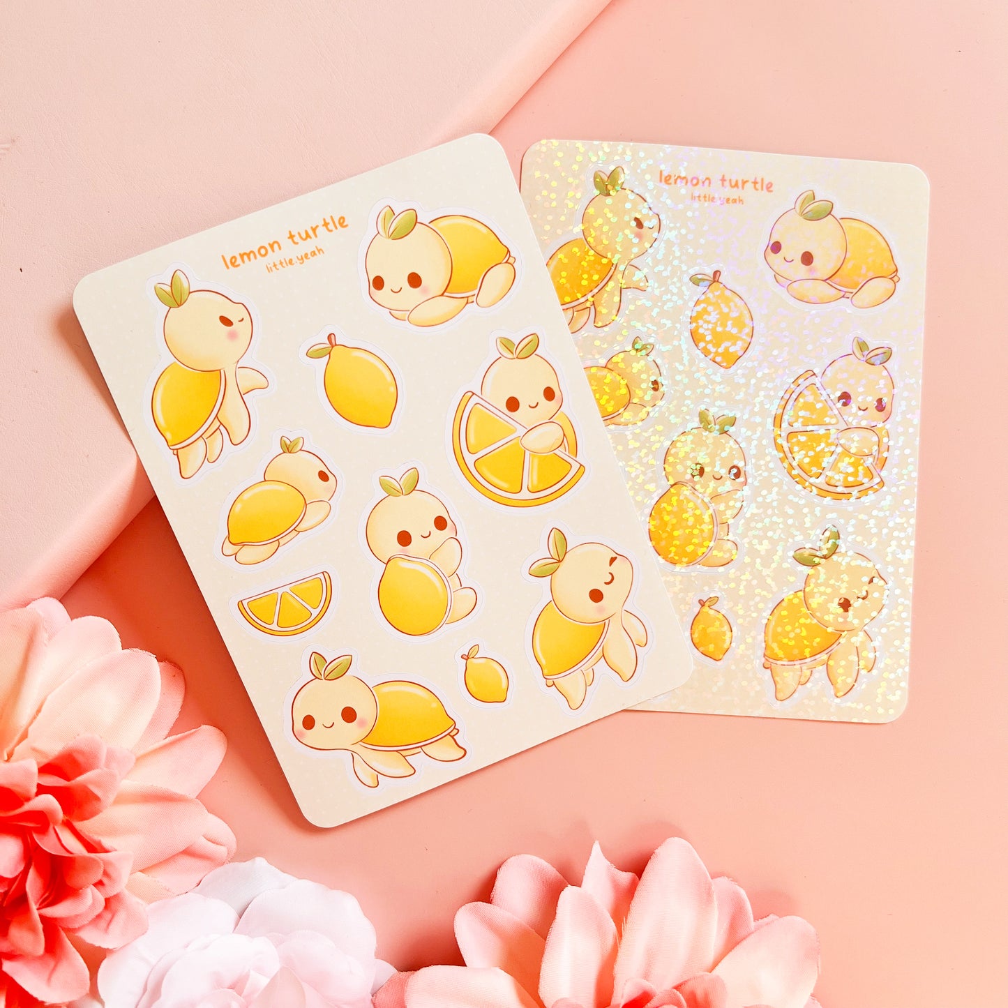 Lemon Turtle - Cute Sticker Sheet