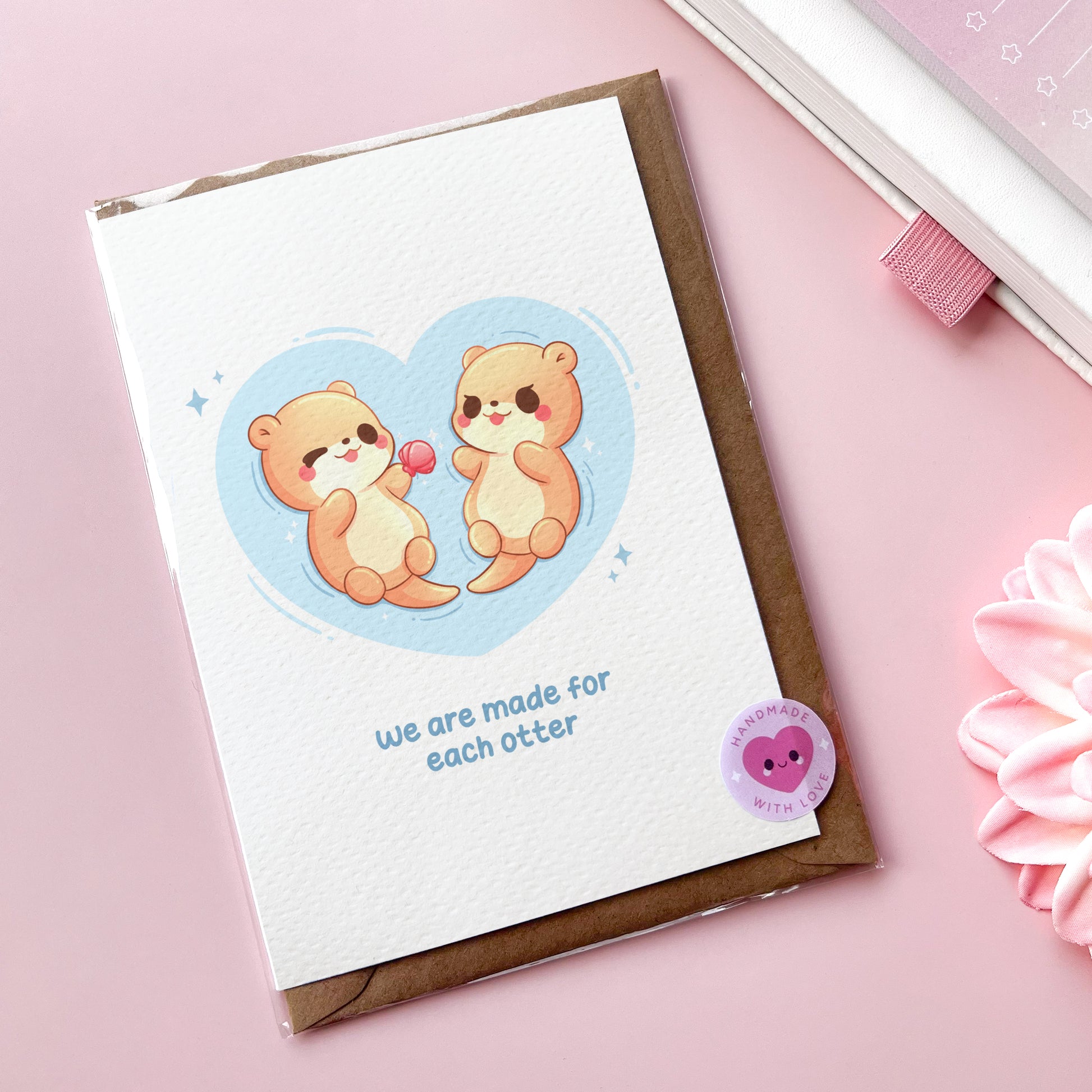 Liebes Otter Grußkarte