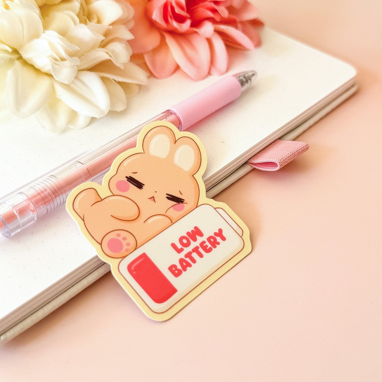 Low Battery - Cute Vinyl Sticker