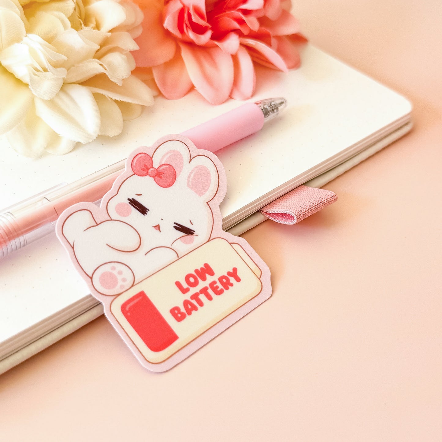 Low Battery - Cute Vinyl Sticker