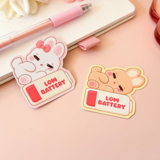 Low Battery - Cute Vinyl Sticker