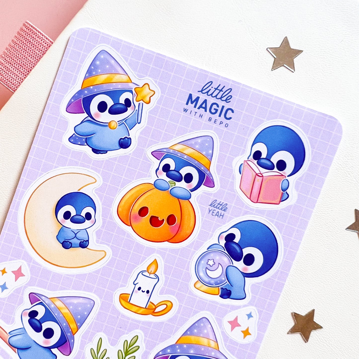 Pinguin Magie Stickerbogen