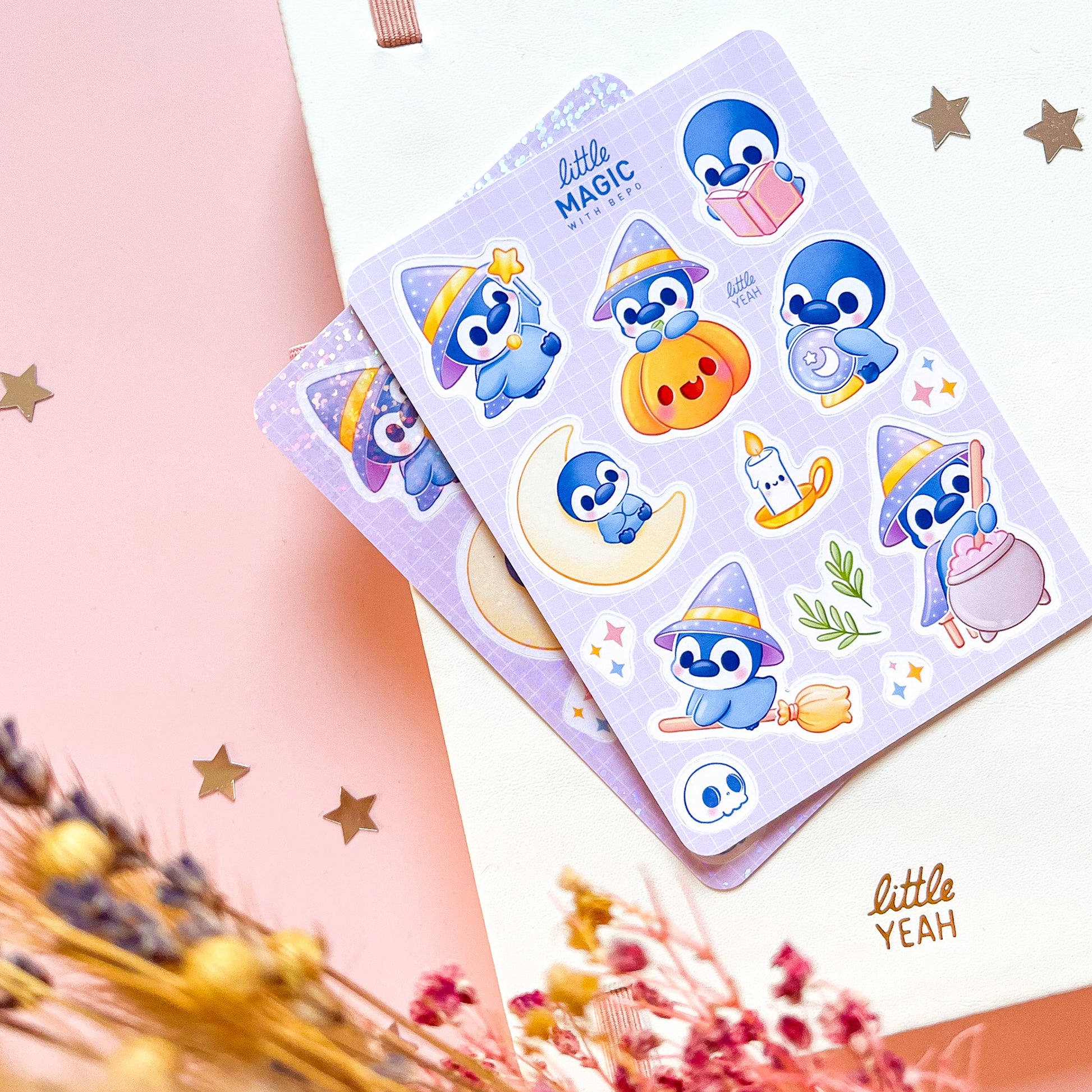 Pinguin Magie Stickerbogen