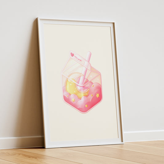 Mond Getränk Art Print