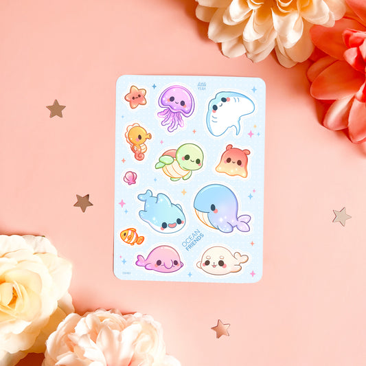 Ocean Friends - Cute Sticker Sheet