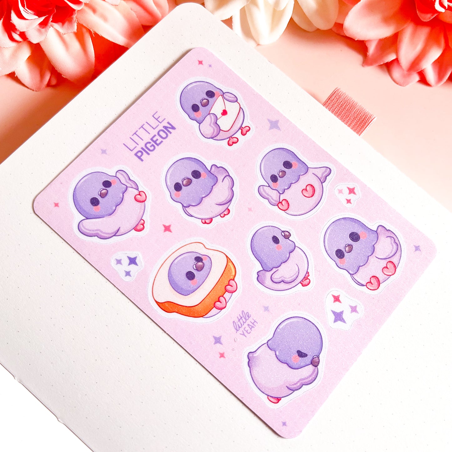 Taube Stickerbogen