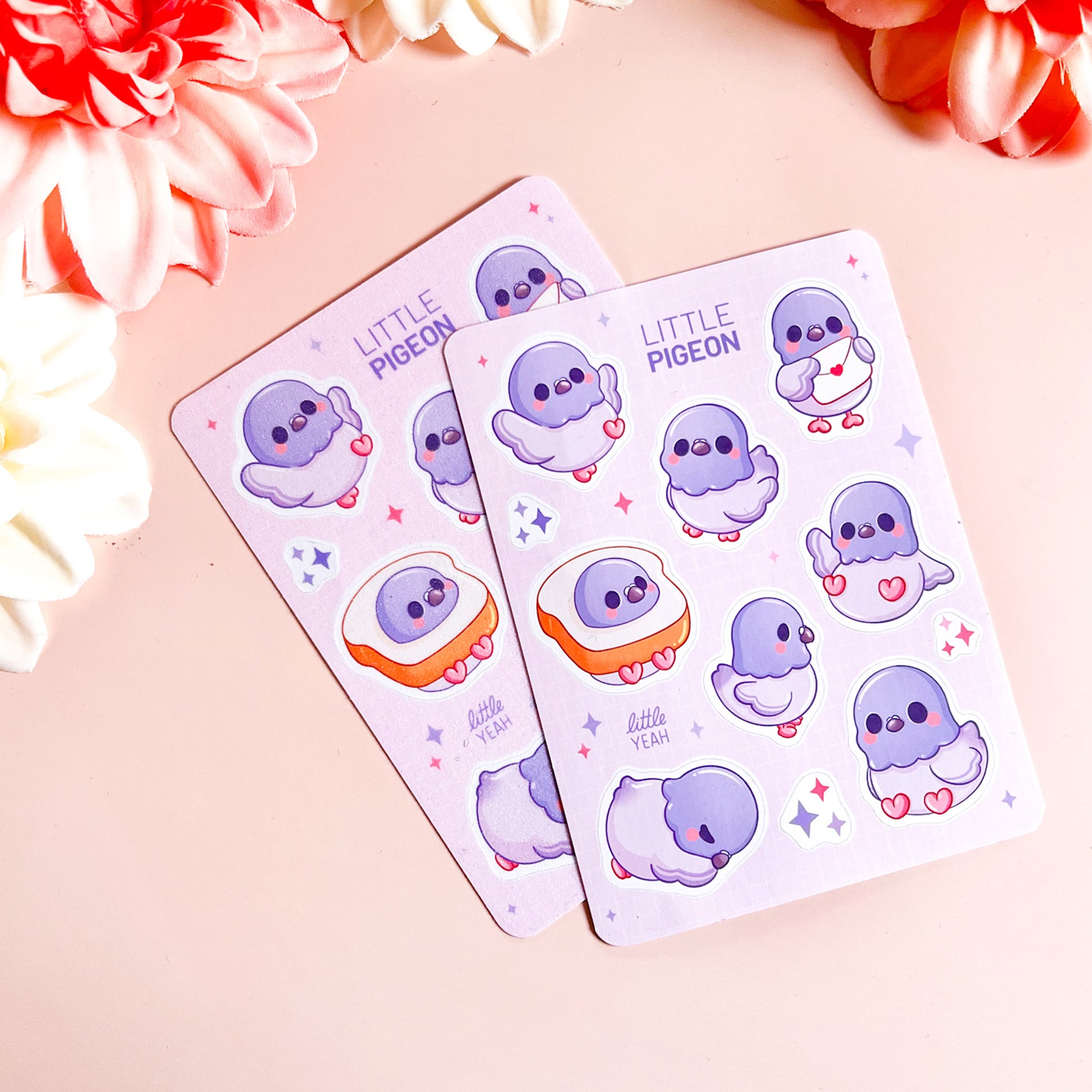 Taube Stickerbogen