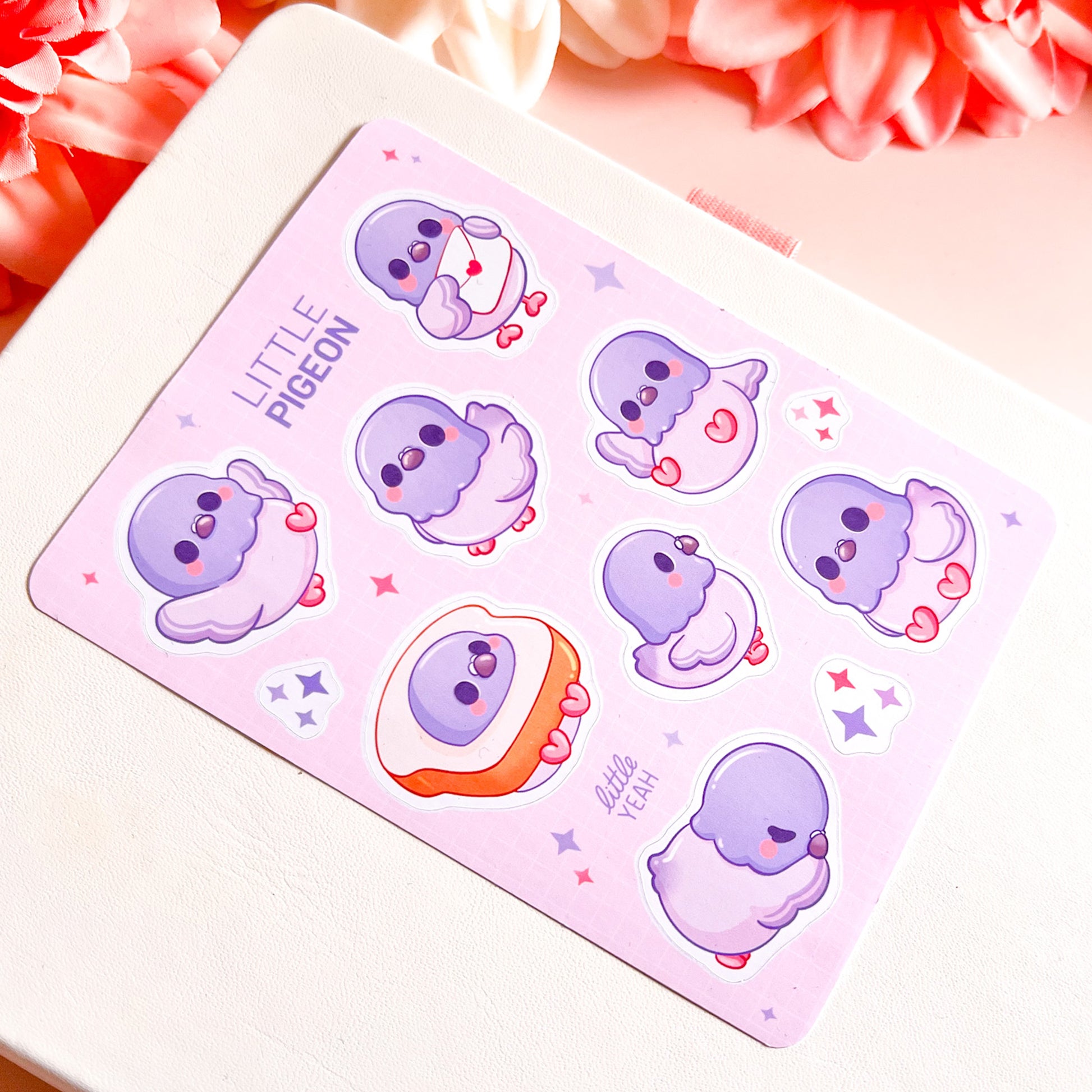 Taube Stickerbogen