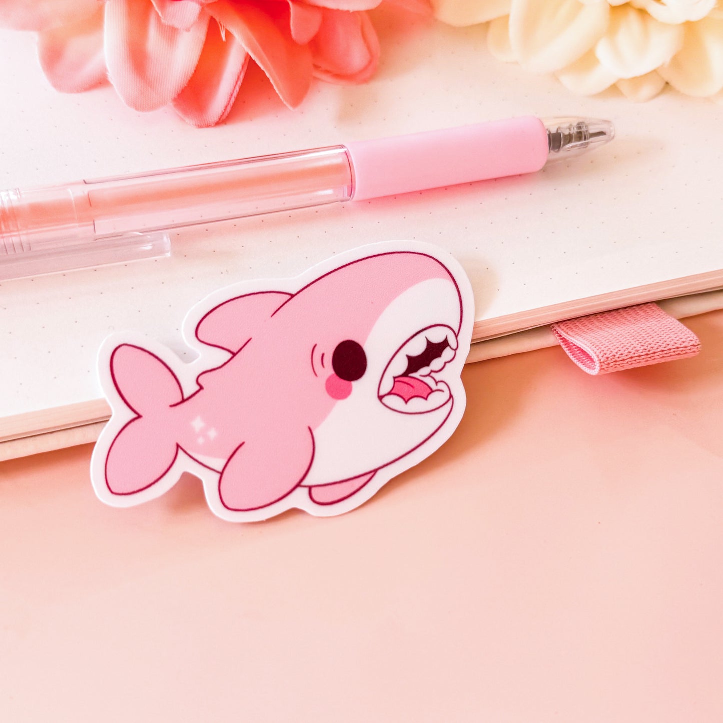 Pink Shark - Cute Vinyl Sticker