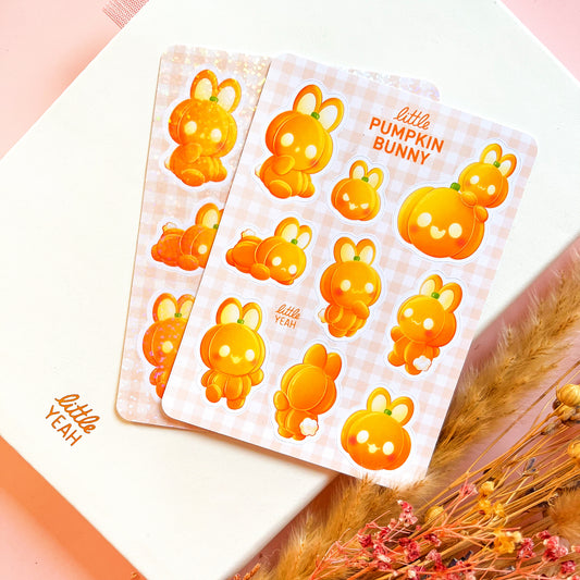 Pumpkin Bunny - Cute Sticker Sheet