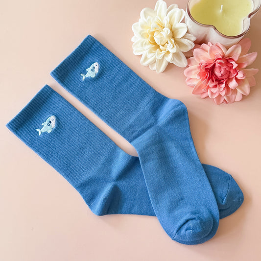 Shark Embroidery - Cute Socks (not for Sale)