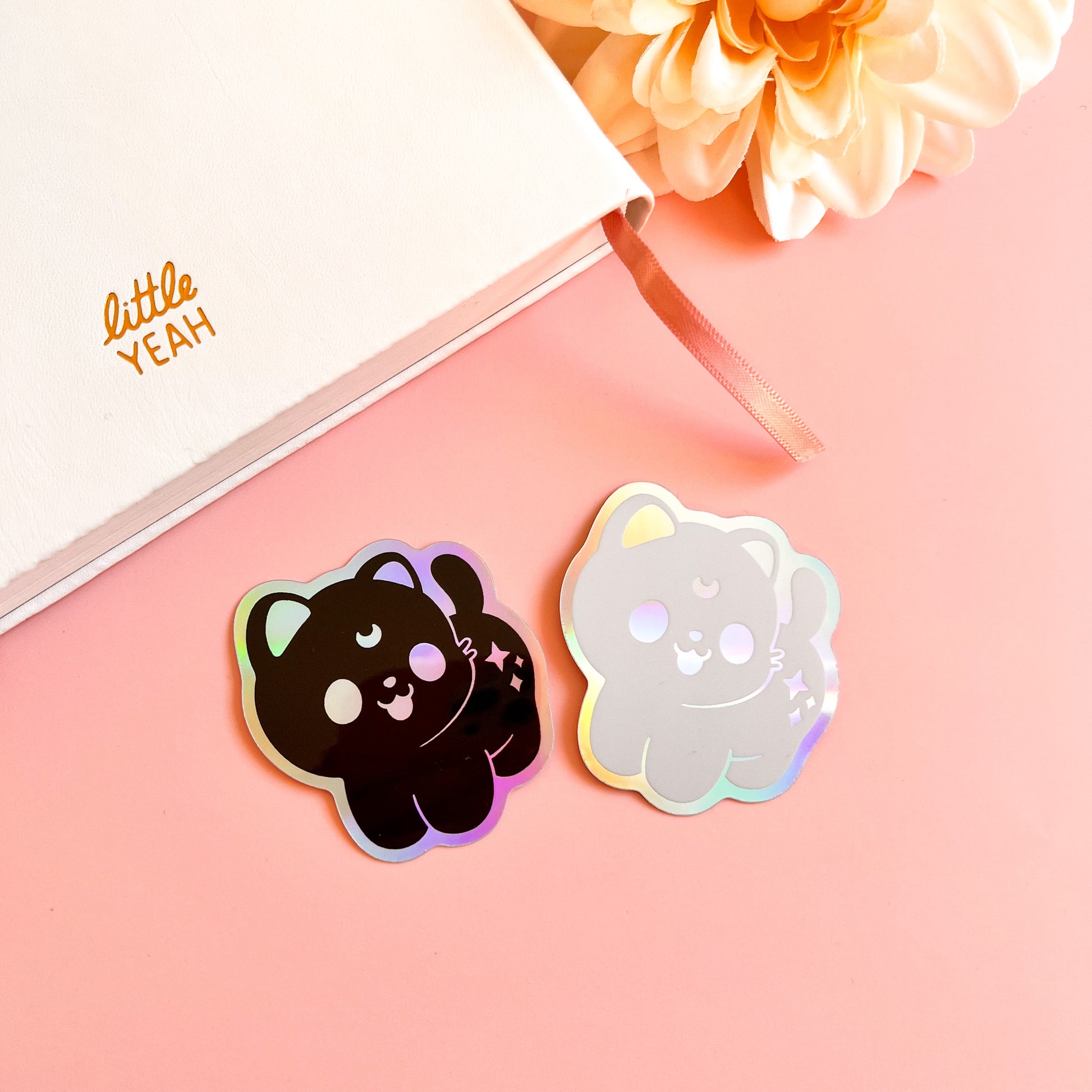 Stehende holographische Katzen  Sticker