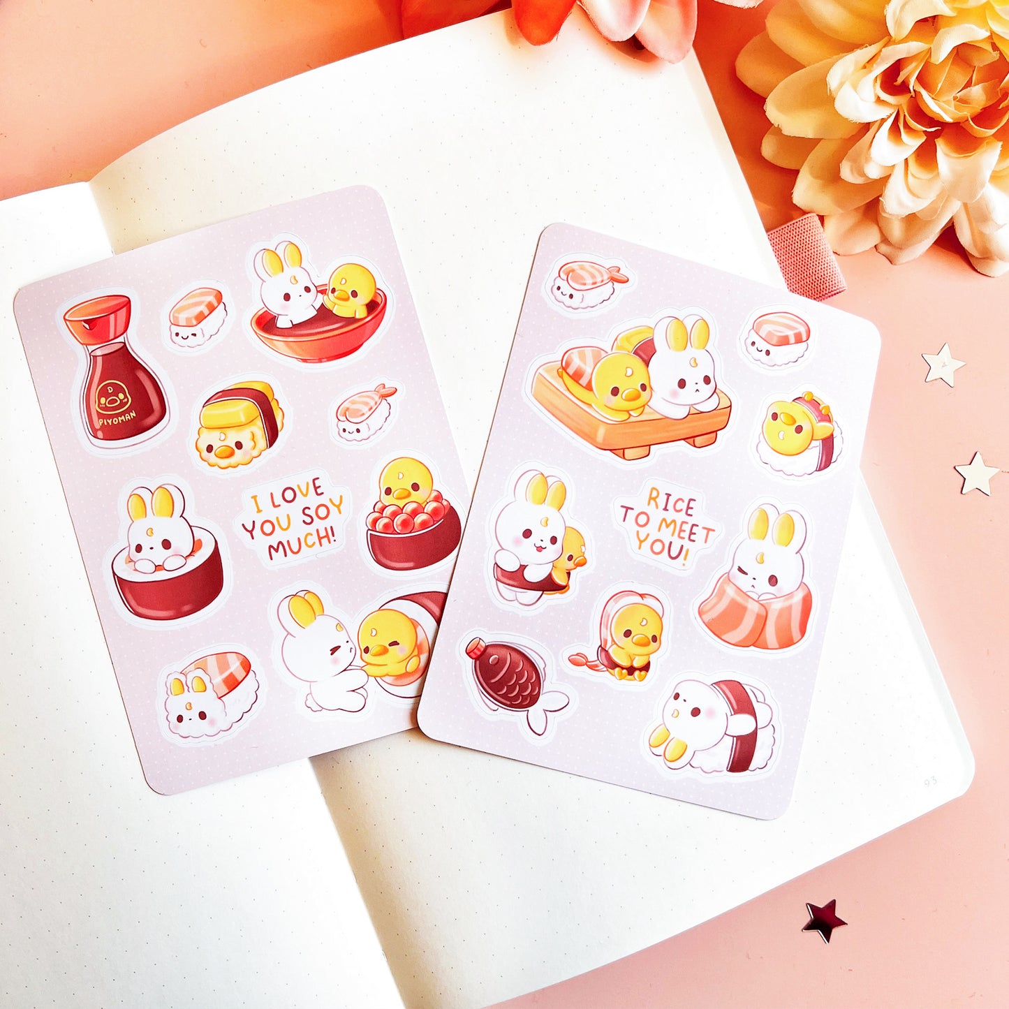 Süßer Sushi Stickerbogen