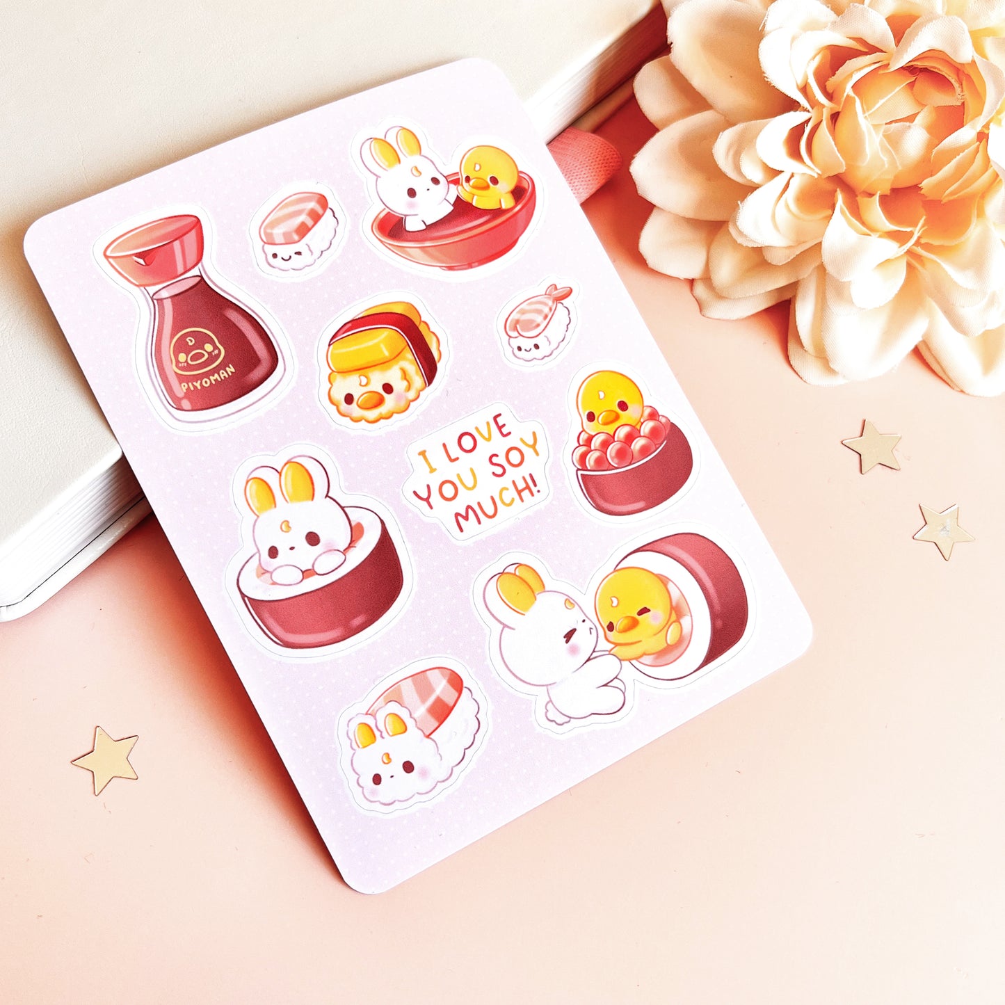 Süßer Sushi Stickerbogen