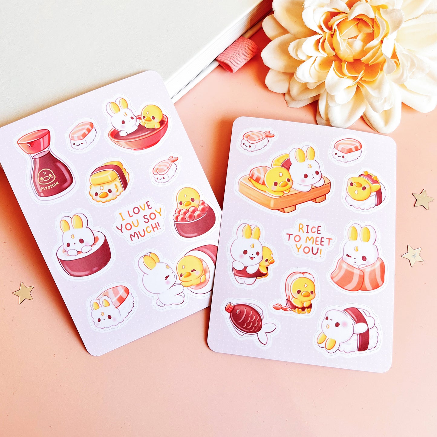 Süßer Sushi Stickerbogen