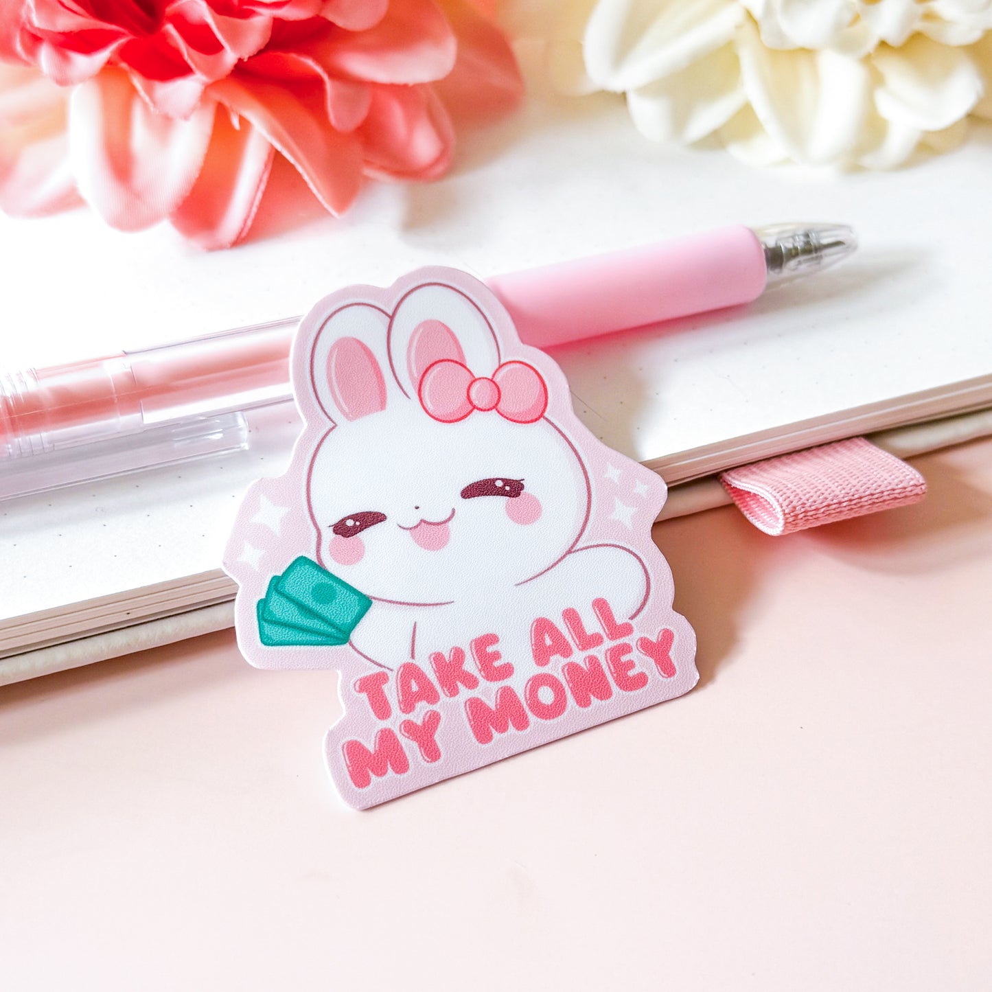 Take all my money - Cute Vinyl Sticker