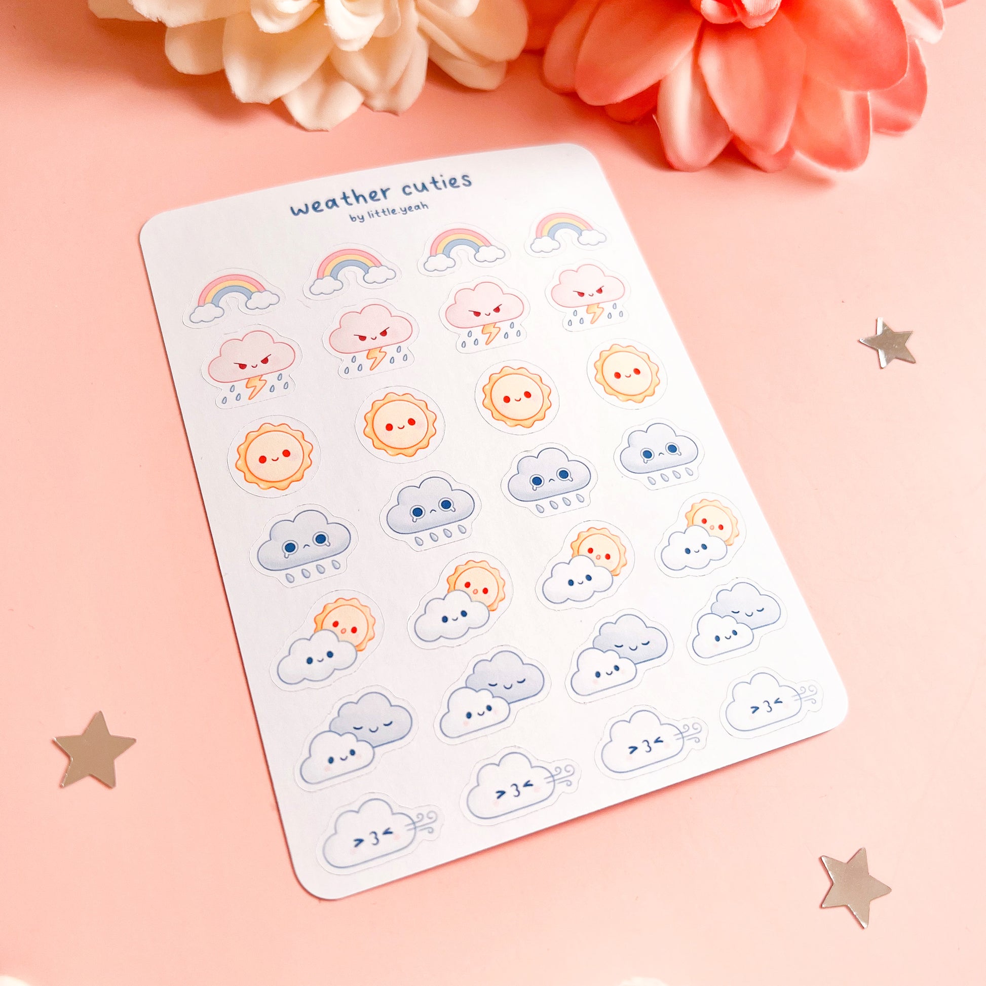 Wetter Stickerbogen
