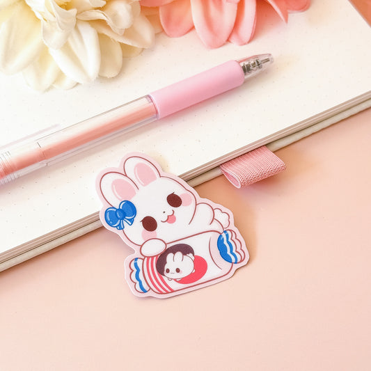 White Bunny Candy - Cute Vinyl Sticker